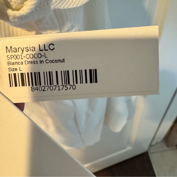 NWT Marysia Bianca Halter Athletic Dress in Coconut White | L - Picture 9 of 9